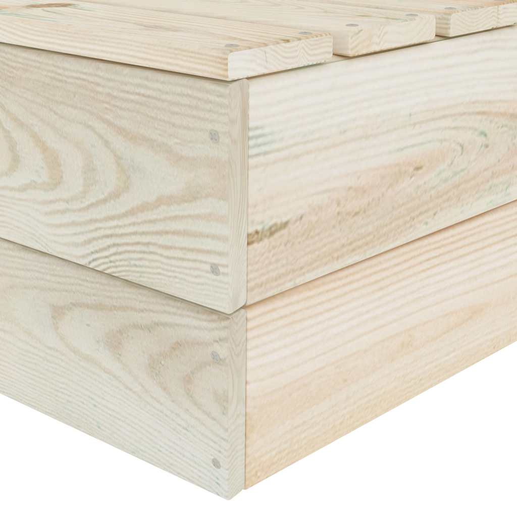 Divano Angolare Modulare su Pallet in Legno di Abete Impregnato