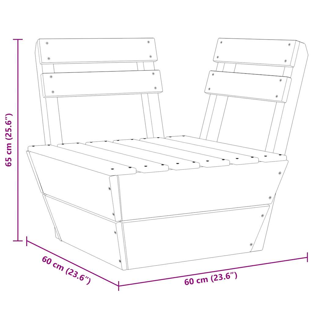 Divano Angolare Modulare su Pallet in Legno di Abete Impregnato