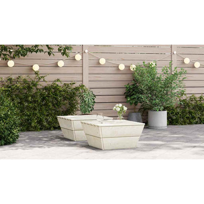 Tavoli da Giardino 2 pz 60x60x30cm in Legno di Abete Impregnato