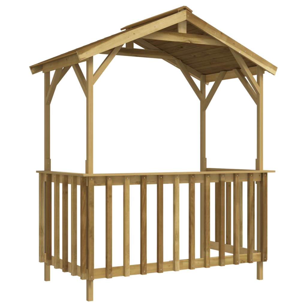 Capanno per Barbecue 163,5x93x210 cm in Pino Impregnato - homemem39