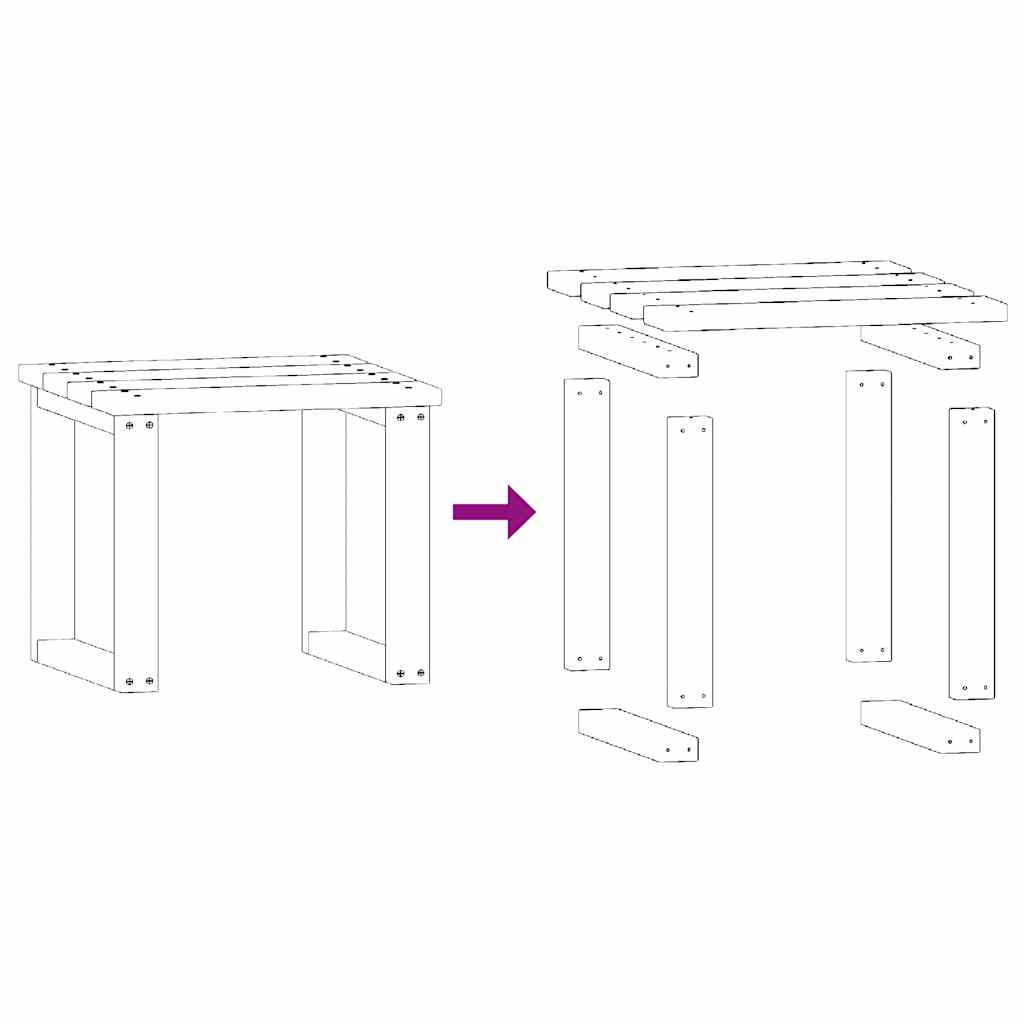 Lettino Prendisole con Tavolino in Legno di Pino Impregnato - homemem39