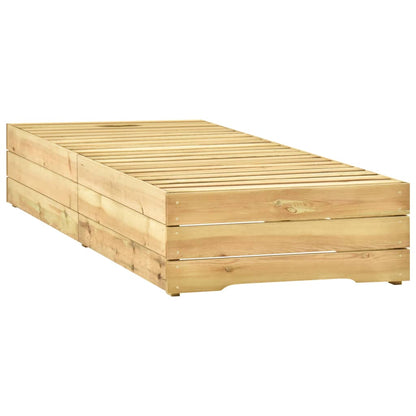 Lettino Prendisole in Legno di Pino Impregnato - homemem39