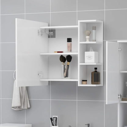 Armadietto a Specchio Bianco 62,5x20,5x64 cm Legno Multistrato - homemem39
