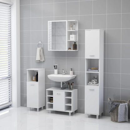 Armadietto a Specchio Bianco 62,5x20,5x64 cm Legno Multistrato - homemem39
