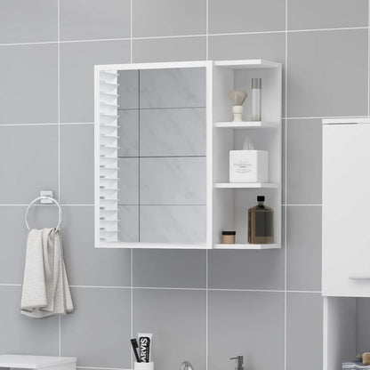 Armadietto a Specchio Bianco 62,5x20,5x64 cm Legno Multistrato - homemem39