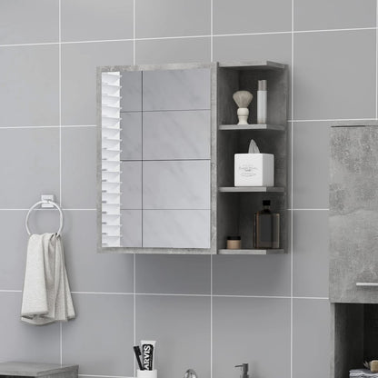 Mobile Bagno Specchio Grigio Cemento 62,5x20,5x64cm Multistrato | homemem39