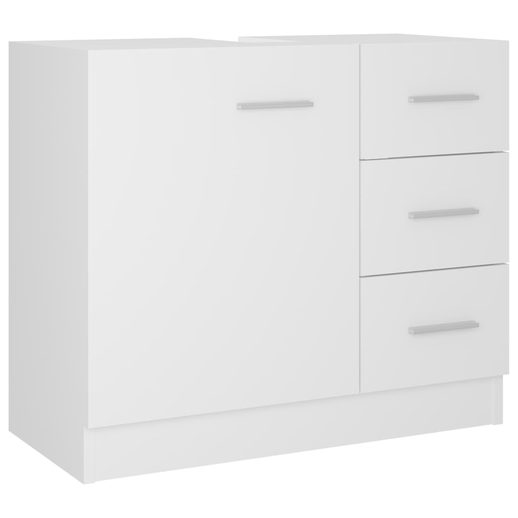 Mobile Sottolavabo Bianco 63x30x54 cm in Multistrato | homemem39