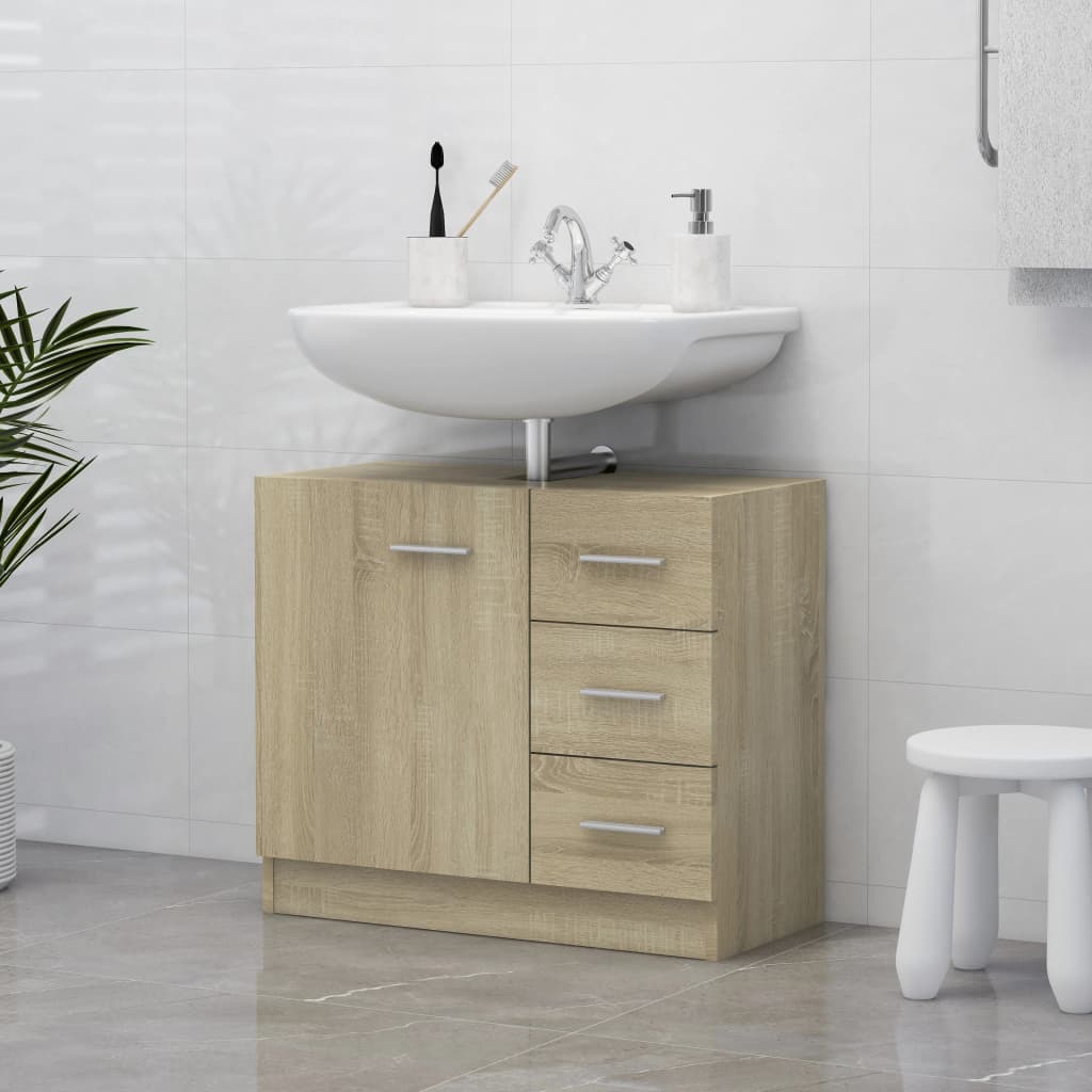 Mobile Sottolavabo Rovere Sonoma 63x30x54 cm Legno Multistrato | homemem39