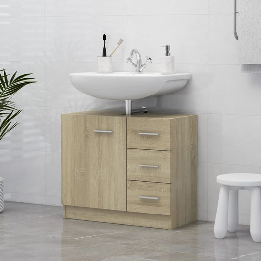 Mobile Sottolavabo Rovere Sonoma 63x30x54 cm Legno Multistrato | homemem39