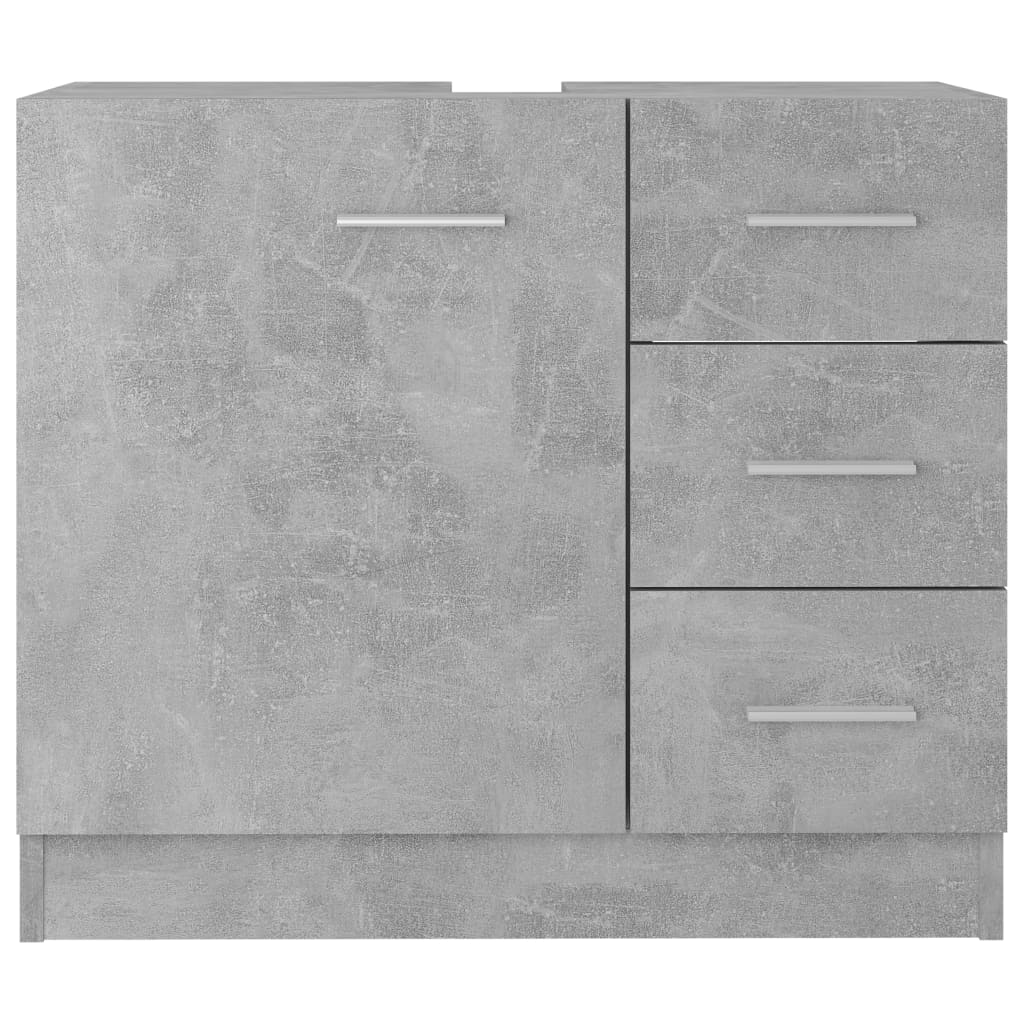 Mobile Sottolavabo Grigio Cemento 63x30x54 cm Legno Multistrato | homemem39