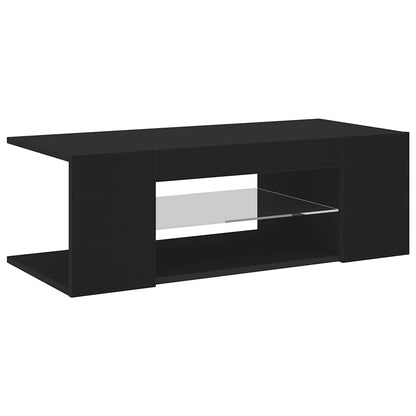 TV Stand with Black LED Lights 90x39x30 cm