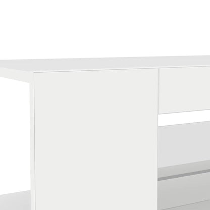 Mobile Porta TV con Luci LED Bianco Lucido 90x39x30 cm - homemem39