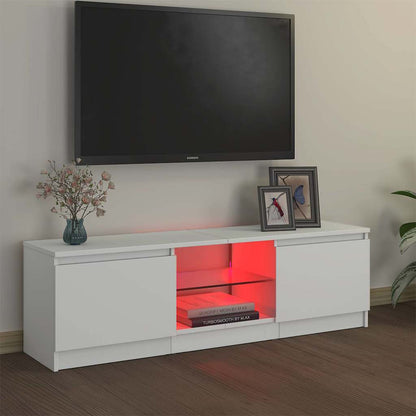 Mobile Porta TV con Luci LED Bianco 120x30x36 cm - homemem39