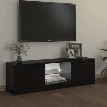 Mobile Porta TV con Luci LED Nero 120x30x36 cm - homemem39