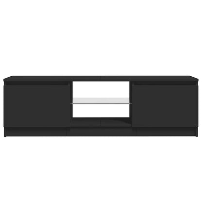 Mobile Porta TV con Luci LED Nero 120x30x36 cm - homemem39