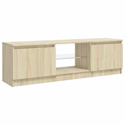 Mobile Porta TV con Luci LED Rovere Sonoma 120x30x36 cm - homemem39