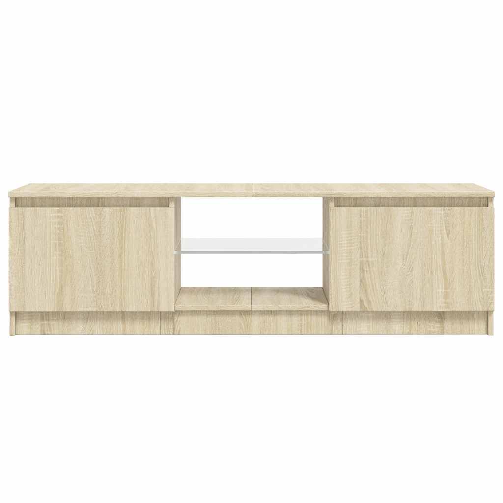 Mobile Porta TV con Luci LED Rovere Sonoma 120x30x36 cm - homemem39