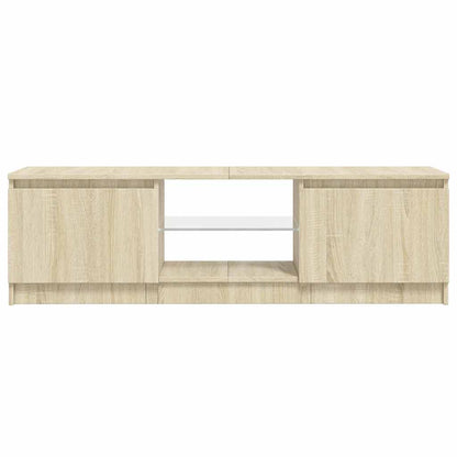 Mobile Porta TV con Luci LED Rovere Sonoma 120x30x36 cm - homemem39