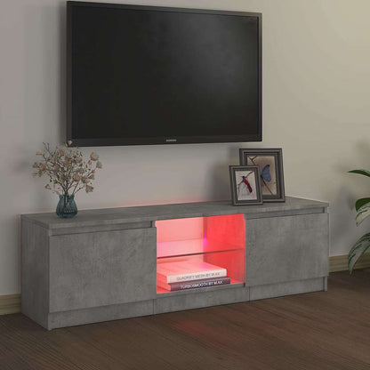 Mobile Porta TV con Luci LED Grigio Cemento 120x30x36 cm - homemem39