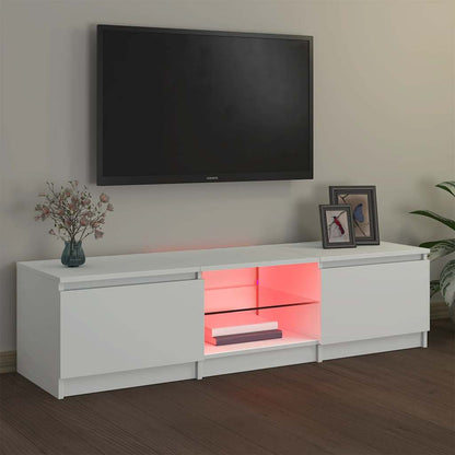 Mobile Porta TV con Luci LED Bianco 140x40x36 cm - homemem39