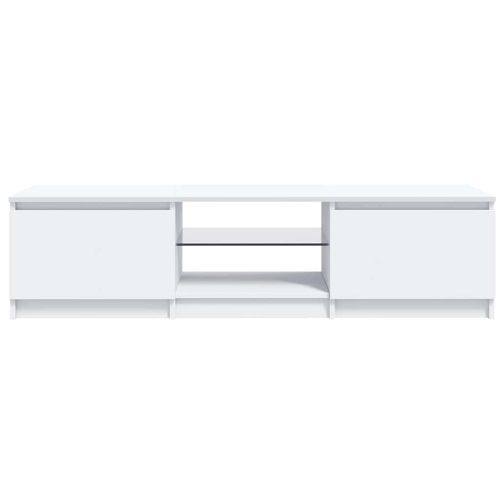 Mobile Porta TV con Luci LED Bianco 140x40x36 cm