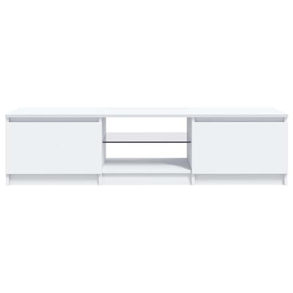 Mobile Porta TV con Luci LED Bianco 140x40x36 cm