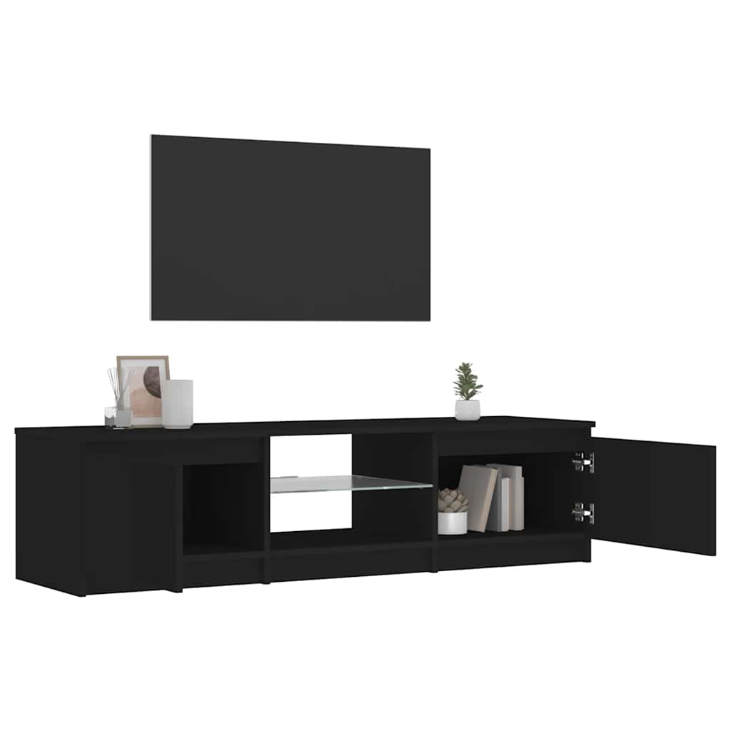 Mobile Porta TV con Luci LED Nero 140x40x36 cm - homemem39