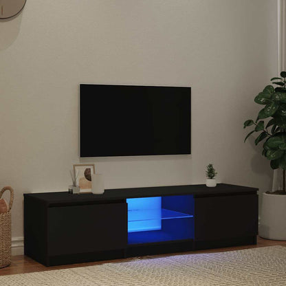 Mobile Porta TV con Luci LED Nero 140x40x36 cm - homemem39