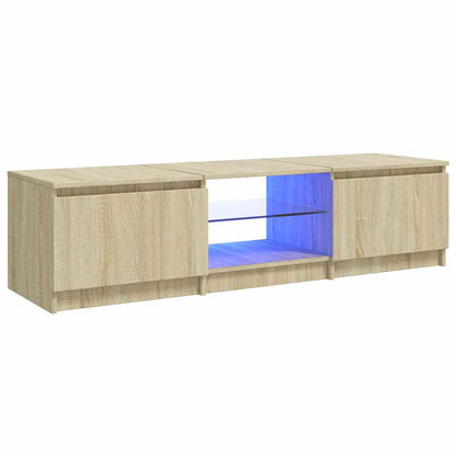 Mobile Porta TV con Luci LED Rovere Sonoma 140x40x36 cm - homemem39