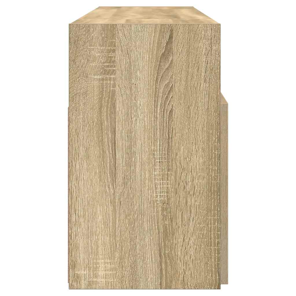 Mobile Porta TV con Luci LED Rovere Sonoma 120x30x50 cm - homemem39