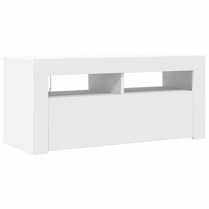 Mobile Porta TV con Luci LED Bianco 90x35x40 cm - homemem39