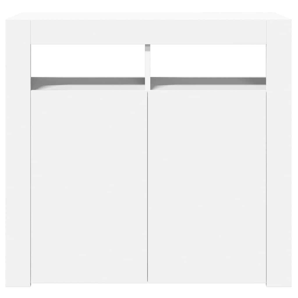 Credenza con Luci LED Bianca 80x35x75 cm - homemem39