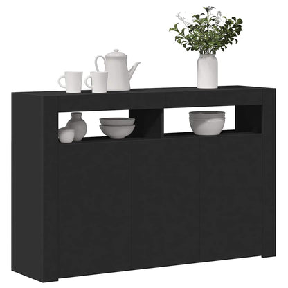 Credenza con Luci LED Nera 115,5x30x75 cm | homemem39