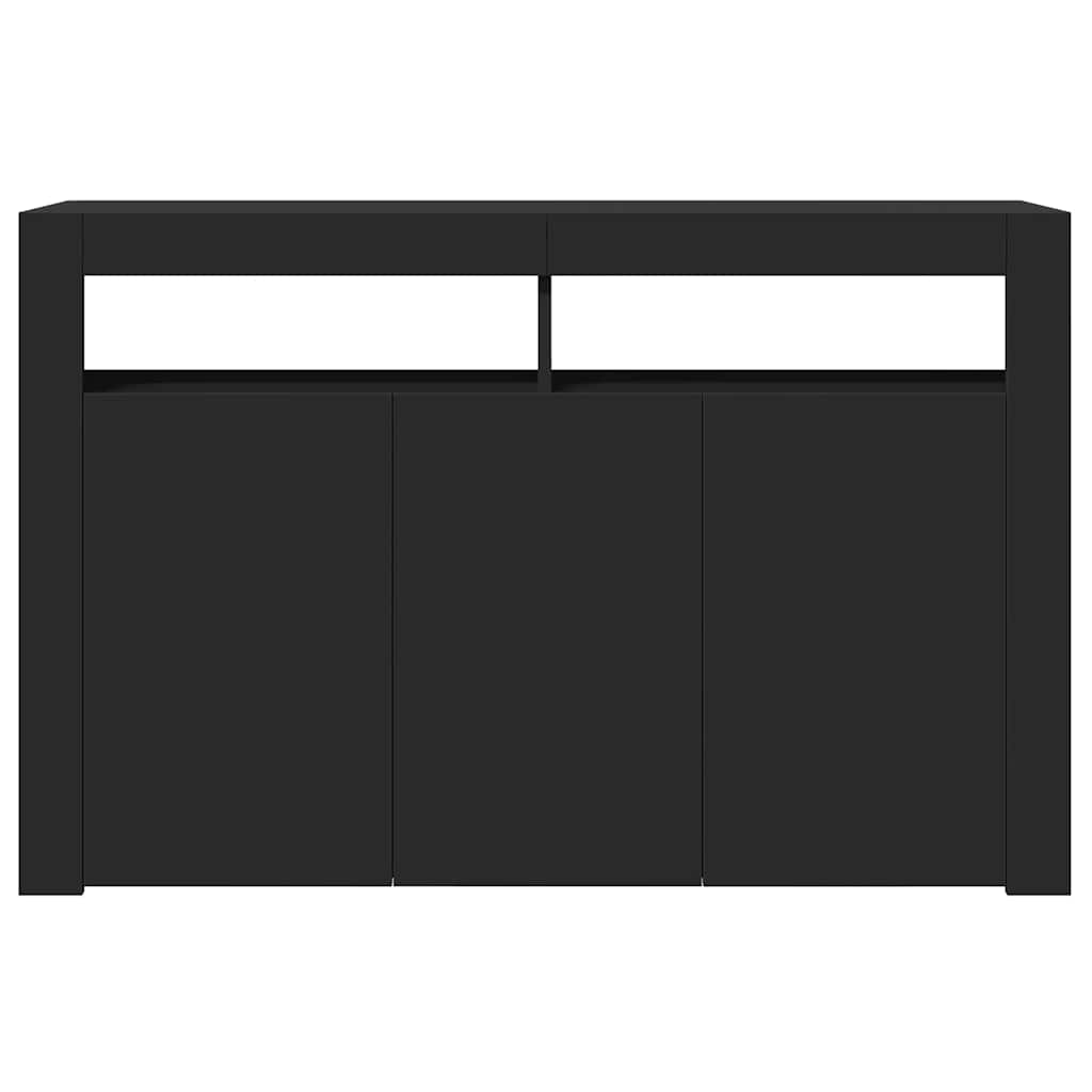 Credenza con Luci LED Nera 115,5x30x75 cm | homemem39