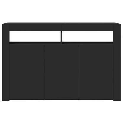 Credenza con Luci LED Nera 115,5x30x75 cm | homemem39