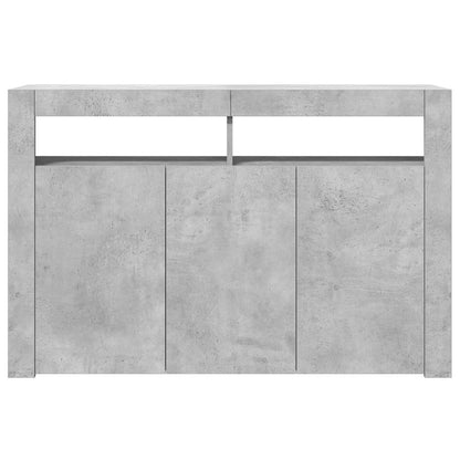 Credenza con Luci LED Grigio Cemento 115,5x30x75 cm - homemem39
