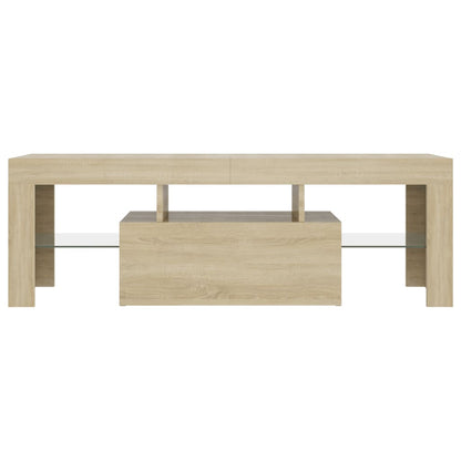 Mobile Porta TV con Luci LED Rovere Sonoma 120x35x40 cm - homemem39