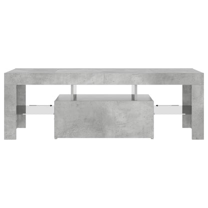 Mobile Porta TV con Luci LED Grigio Cemento 120x35x40 cm - homemem39