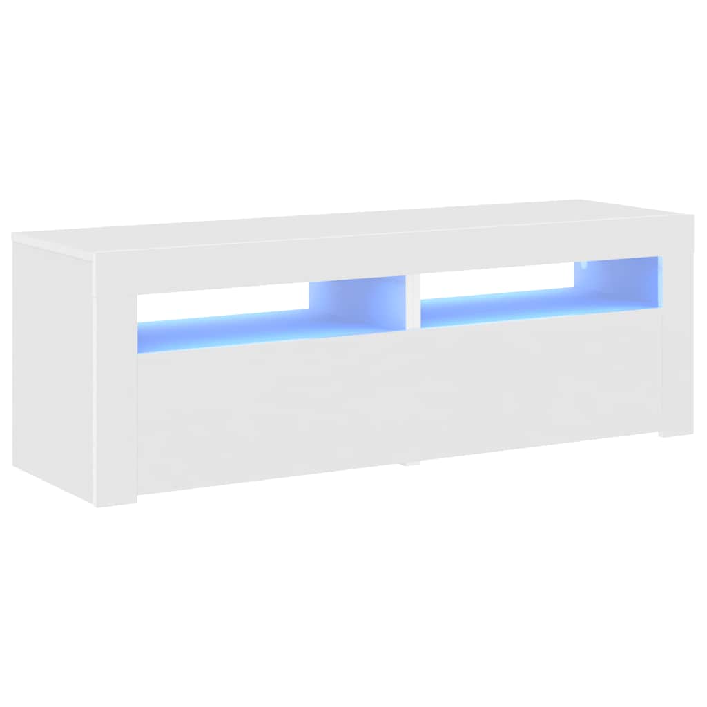Mobile Porta TV con Luci LED Bianco 120x35x40 cm - homemem39