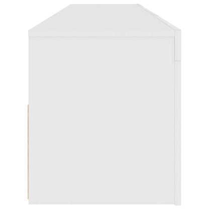 Mobile Porta TV con Luci LED Bianco 120x35x40 cm - homemem39