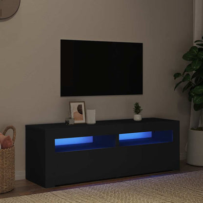 Mobile Porta TV con Luci LED Nero 120x35x40 cm - homemem39