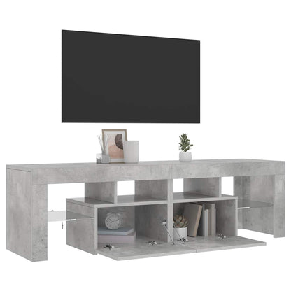Mobile Porta TV con Luci LED Grigio Cemento 140x36,5x40 cm - homemem39