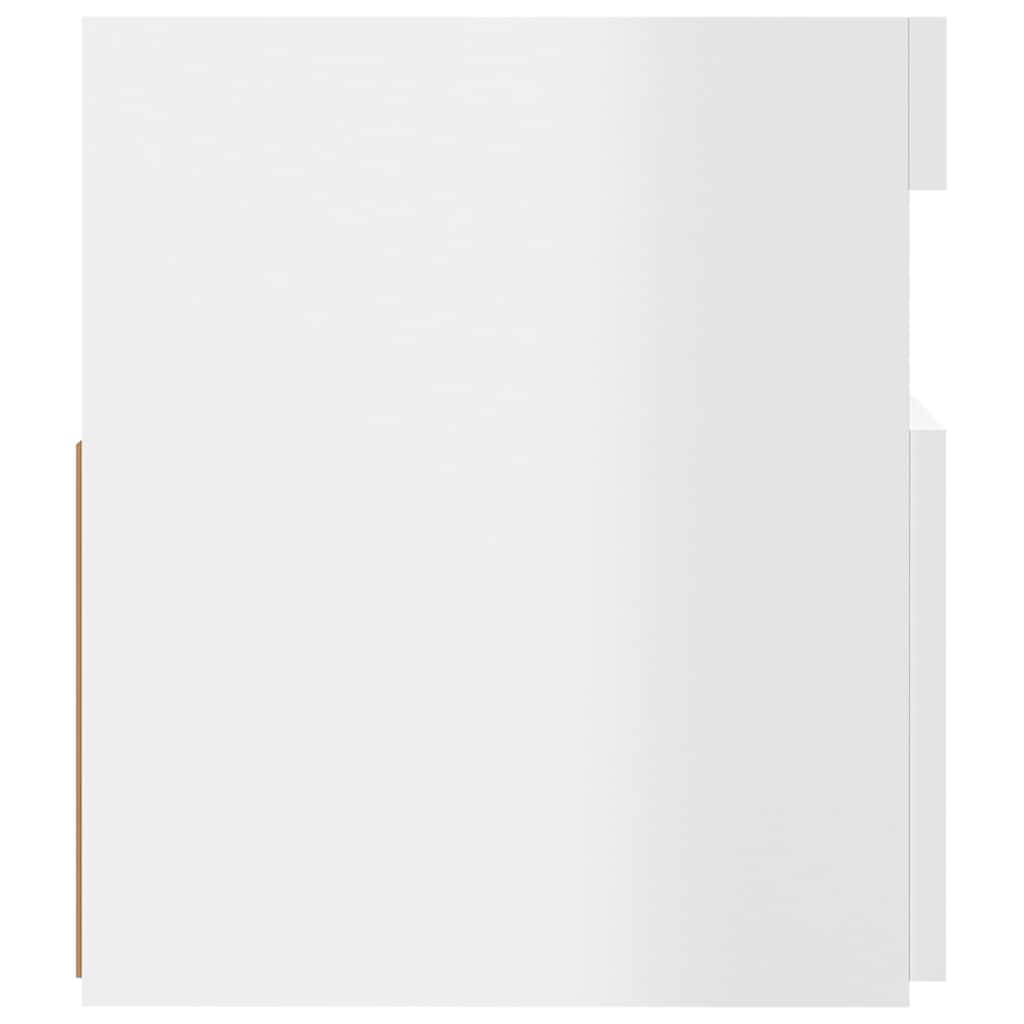 Mobile Porta TV con Luci LED Bianco Lucido 120x35x40 cm - homemem39