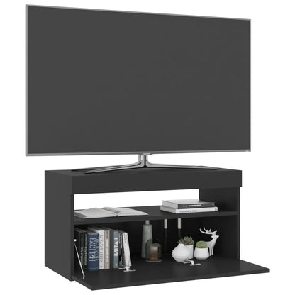 Mobile Porta TV con Luci LED Nero 75x35x40 cm - homemem39