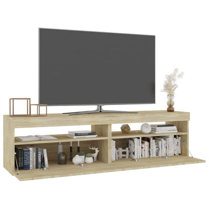 Mobili Porta TV con Luci LED 2 pz Rovere Sonoma 75x35x40 cm - homemem39