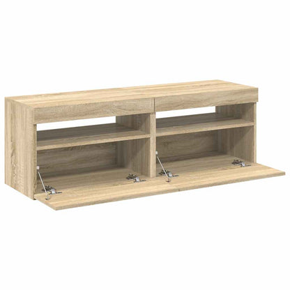 Mobili Porta TV con LED 2 pz Rovere Sonoma 60x35x40 cm - homemem39