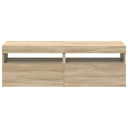 Mobili Porta TV con LED 2 pz Rovere Sonoma 60x35x40 cm - homemem39
