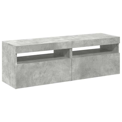 Mobili Porta TV con Luci LED 2 pz Grigio Cemento 60x35 cm - homemem39