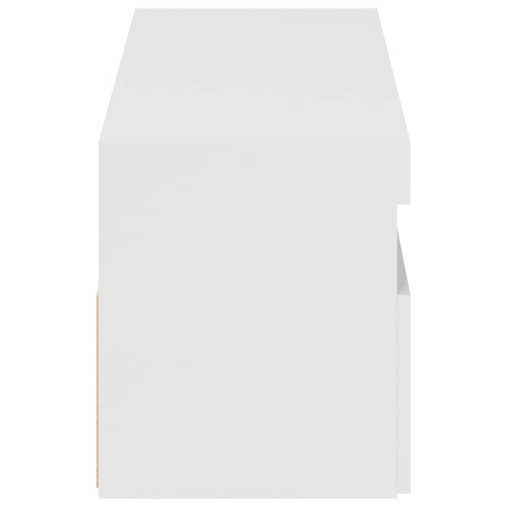 Mobili Porta TV con Luci LED 2 pz Bianco Lucido 60x35x40 cm - homemem39