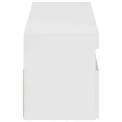 Mobili Porta TV con Luci LED 2 pz Bianco Lucido 60x35x40 cm - homemem39